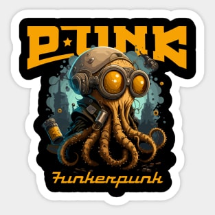 PUNK Graffiti Octopus Sticker